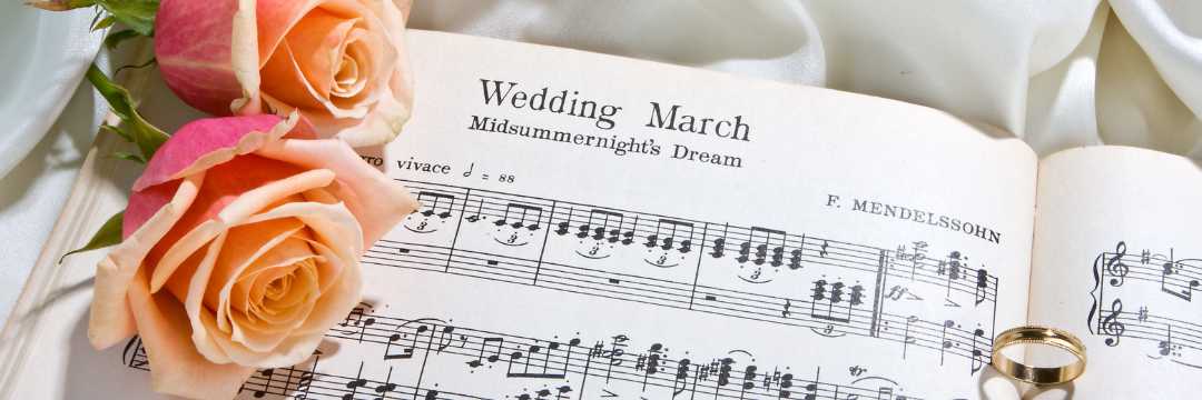 Selecting the right wedding music.